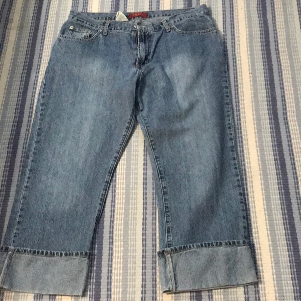 Zena Blue Denim cuffed Jeans size 14